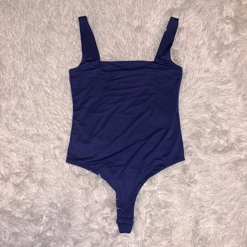 Mind Code Navy sheen bodysuit